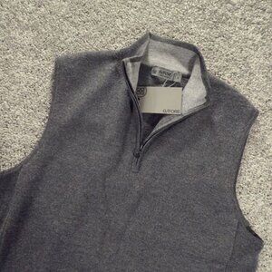 G/FORE Men's Pullover Sweater Vest Wool Gray Medium Dunnes Gilet Tech Liner $250